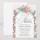 Invitation de Fête de Fiançailles Fleurs Pastel Mo (Devant / Derrière)