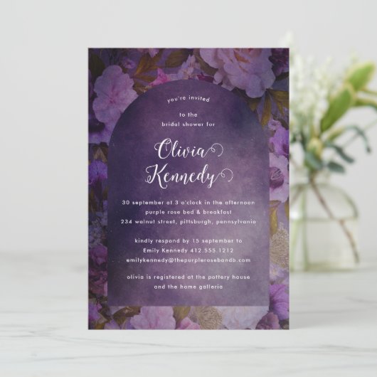 Invitation de Fête de Fiançailles Florale à l'Arch (Debout devant)