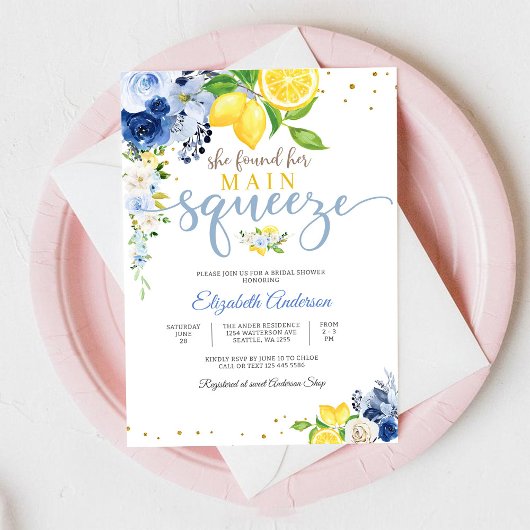 Invitation de Fête de Fiançailles Florale au Citro