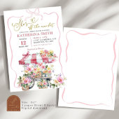 Invitation de Fête de Fiançailles Florale de Print