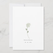 Invitation de fête de fiançailles florale - Minima (Dos)
