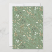 Invitation de Fête de Fiançailles Florale Peinte P (Dos)