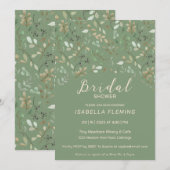 Invitation de Fête de Fiançailles Florale Peinte P (Devant / Derrière)