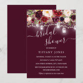 Invitation de Fête de Fiançailles Florale Rustique (Devant / Derrière)