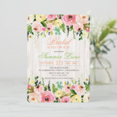 Invitation de Fête de Fiançailles Florale Rustique (Debout devant)