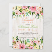 Invitation de Fête de Fiançailles Florale Rustique (Devant)