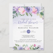 Invitation de Fête de Fiançailles Florale Violet R (Devant)