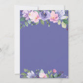 Invitation de Fête de Fiançailles Florale Violet R (Dos)