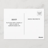 Invitation de fête de fiançailles Halloween Rose g (Dos)