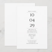 Invitation de fête de fiançailles moderne simple d (Devant / Derrière)