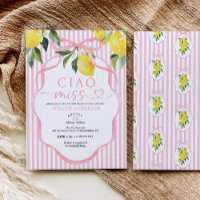 Invitation de Fête de Fiançailles Preppy Citrus Ci