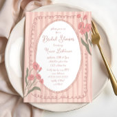 Invitation de Fête de Fiançailles Rose Pâle Fantai
