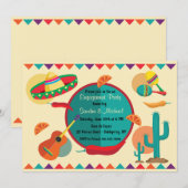 Invitation de fête de fiançailles sur le thème mex (Devant / Derrière)