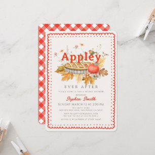Invitation de Fête de Fiançailles Tarte aux Pommes