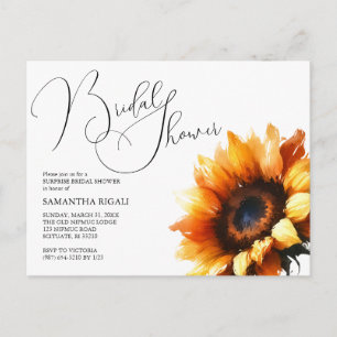 Invitation de Fête de Fiançailles Tournesol