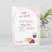 Invitation de Fête de Fiançailles Vino before Vows (Debout devant)