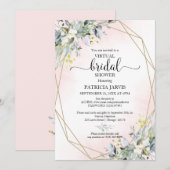 Invitation de Fête de Fiançailles Virtuelle Géomét (Devant / Derrière)