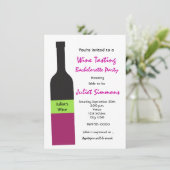 Invitation de fête de filles de dégustation de vin (Debout devant)