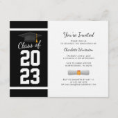 Invitation de fête de fin d'études 2024 Typographi (Devant)