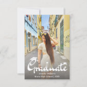 invitation de fête de fin d'études avec écriture é (Devant)