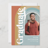 Invitation de fête de fin d'études avec photo rétr (Devant)