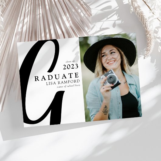Invitation de fête de fin d'études avec script min