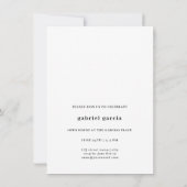 Invitation de fête de fin d'études avec un script (Dos)