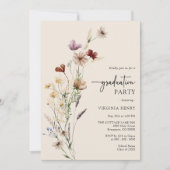 Invitation de fête de fin d'études Boho (Devant)