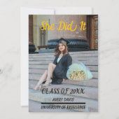 Invitation de fête de fin d'études Boho 2026 (Devant)