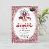 Invitation de fête de fin d'études de cuisson de f (Debout devant)