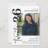 Invitation de fête de fin d'études de style Twenty (Devant)