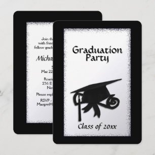 Invitation de fête de fin d'études élégante