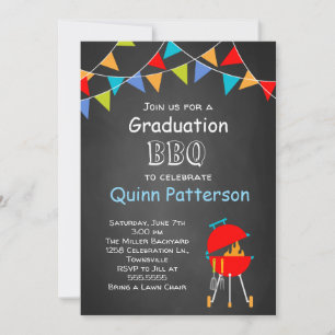 Invitation de fête de fin d'études invitation tabl