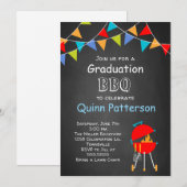 Invitation de fête de fin d'études invitation tabl (Devant / Derrière)