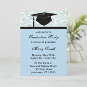 Invitation de fête de fin d'études Monogram Blue S (Debout devant)