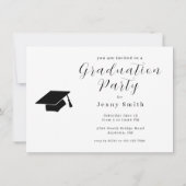 Invitation de fête de fin d'études rétro (Dos)
