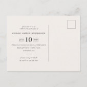 Invitation de fête de fin d'études rustique avec c (Dos)