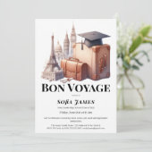 Invitation de fête de fin d'études sur le thème du (Debout devant)