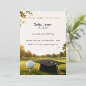 Invitation de fête de fin d'études thème golf (Debout devant)
