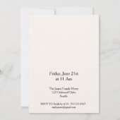 Invitation de fête de fin d'études thème golf (Dos)