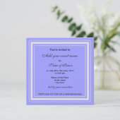 invitation de fête de fleur de pensée bleue (Debout devant)