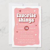 Invitation de fête de Galentine's Day Choses Préfé (Devant)