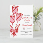 Invitation de fête de Galentines dessimée à la mai (Debout devant)