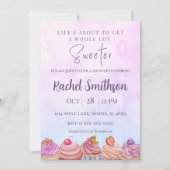 Invitation de Fête de Gâteau Cupcake Pastel (Devant)