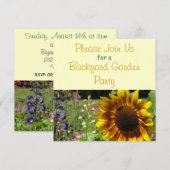 Invitation de fête de jardin (Devant / Derrière)