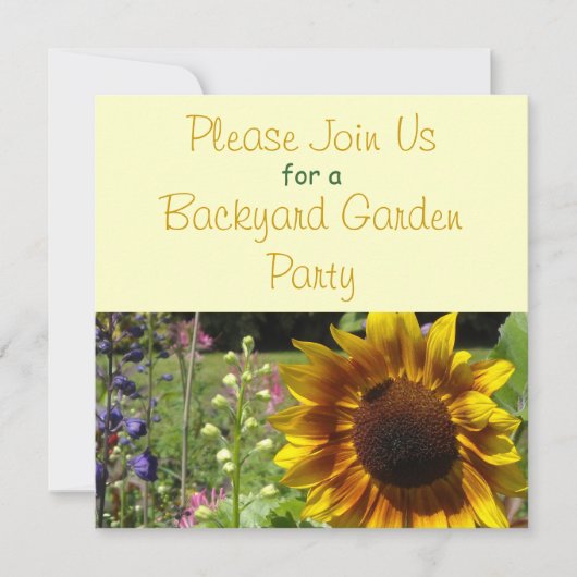 Invitation de fête de jardin (Devant)