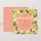 Invitation de fête de jardin de citrus - Conceptio (Devant / Derrière)