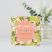 Invitation de fête de jardin de citrus - Conceptio (Debout devant)