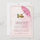 Invitation de fête de jardin rétro vintage (Devant)