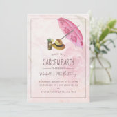 Invitation de fête de jardin rétro vintage (Debout devant)